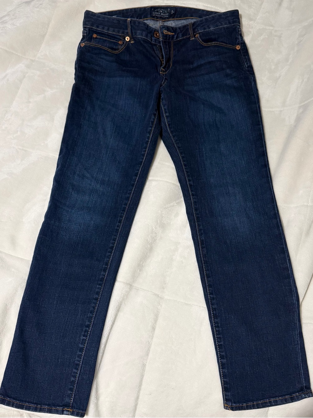 Lucky Brand Straight Leg Jeans in Dark Blue Indigo